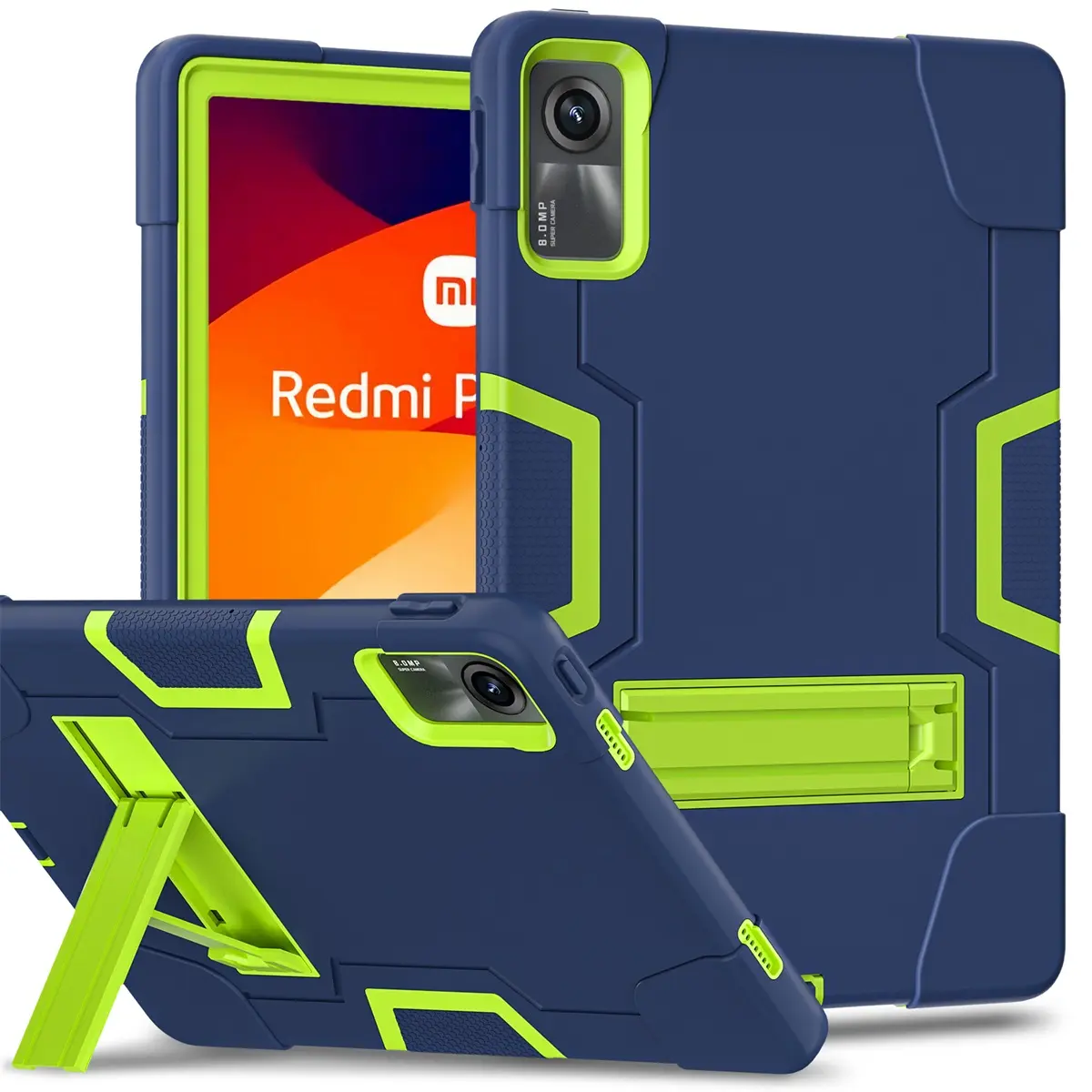 Funda protectora de silicona con soporte de Robot para Redmi Pad SE 11,0 2023 carcasa a prueba de golpes