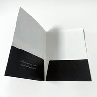 Carpeta de Presentación Personalizada al por Mayor, Laminada, con Relieve, Ranura para Tarjetas de Visita, de Cartón, Papel Offset