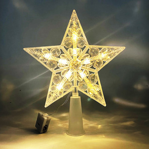 <b>Christmas</b> Tree Top <b>Light</b> Tree Top Star Led Star <b>Light</b> <b>Battery</b> Box Colored <b>Light</b> Room Decoration - Product Image 2