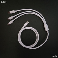 Logotipo personalizable Ramas 3 Multi cabeza de carga rápida 8 pines Micro USB tipo C 3 en 1 Cables