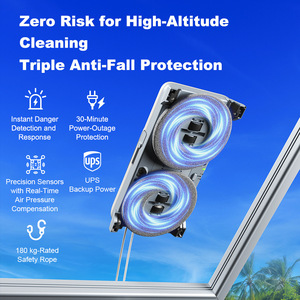 Robot nettoyeur de vitres haute vitesse, pulvérisation d'eau bidirectionnelle, nettoyeur de vitres ultra-fin, lave-vitres électrique, serpillière sèche et humide - Product Image 4