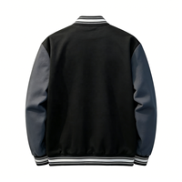 Veste bomber décontractée pour homme personnalisée avec pulvérisation arc-en-ciel, avec patch brodé, ODM/OEM, style streetwear, vestes de baseball universitaires pour hommes