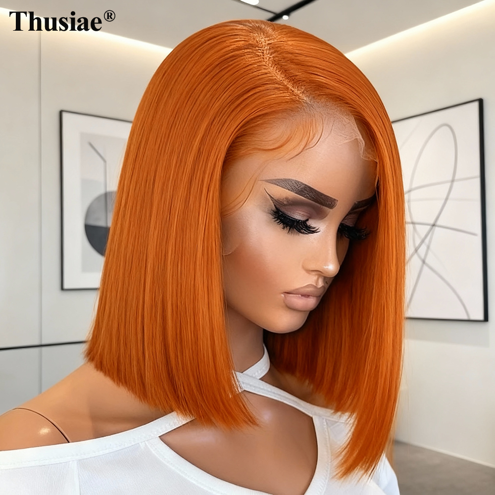 วิกผมบ๊อบลูกไม้ด้านหน้าทำจากผมแท้#350