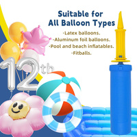 Pompe à air portable manuelle pour ballons en latex et en aluminium, accessoires, pompe à ballons à double action bidirectionnelle