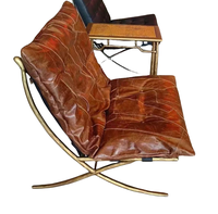 Fauteuil de salon industriel rétro de luxe forgé, style loft classique, pour chambre, atelier, école, salon, mobilier de maison