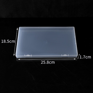 Transparent PP Plastic Flat <b>Box</b> 25.8x18.5x1.7cm Covered Parts Accessory <b>Tool</b> <b>Storage</b> Container B04PP <b>Box</b> for Organizing Small - Product Image 3