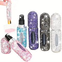 Atomiseur de parfum miniature portable de 5 ml pour après-rasage, flacon en verre brillant rechargeable pour soins personnels, vaporisateur de voyage - MOQ 100 pièces