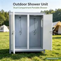 Cabine extérieure préfabriquée en panneaux sandwich à montage rapide en 10 minutes avec salle de douche, couleur personnalisée, toilettes mobiles urbaines pour lieux publics