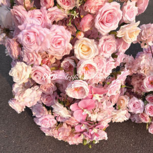 Arco de Flores Artificiales de Color Morado, Arco de Boda, Fondo de Flores, Arreglos de Arco de Flores de Seda, Decoración - Product Image 3