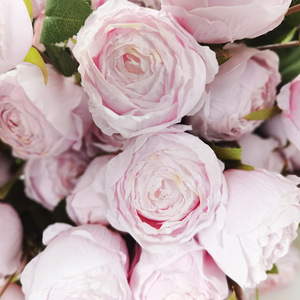 Rosas Artificiales Rizadas de Seda, Flores Rosadas para Decoración de Ramos de Boda, Reutilizables, Decoración del Hogar, Alta Simulación - Product Image 1