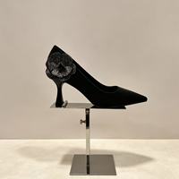 Pumps à talons fins en cristal pour femmes, chaussures de mariage formelles à talons hauts