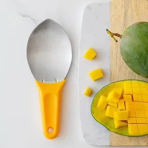 Outils multifonctionnels manuels en acier inoxydable pour fruits et légumes - Trancheuse à mangue, couteau à découper la pastèque, durable, portable et facile à utiliser - Product Image 5