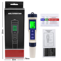 Testeur de qualité de l'eau numérique 5 en 1, type stylo, écran LCD portable, batterie au lithium, température, ORP, H2, pour aquariums