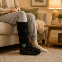 Botte orthopédique réglable ROM Cam Walker avec mécanisme à charnière en acier inoxydable, soutien ferme pour la guérison des ligaments de la cheville