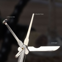 Outil pliant pour tuyaux miniatures 80*10mm en gros |   Broyeur à tabac en métal 3-en-1 avec grattoir et pique |   Vente en gros de produits OEM Yunang pour fumeurs