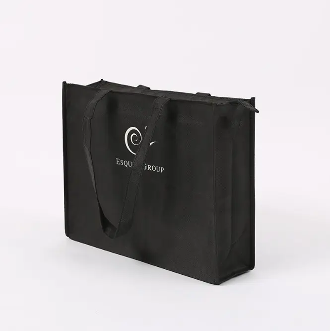New style OEM custom printing durable non-woven shopping tote bag with zip