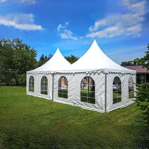 Gazebo lớn bên căng lều giàn cho triển lãm sự kiện Tán lều ô đám cưới chapiteau chùa lều