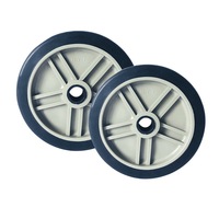 Roues pivotantes en caoutchouc robustes, sans huile, silencieuses, en acier inoxydable, polypropylène, polyuréthane, épaissies, résistantes à l'usure