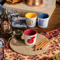 Logo personnalisé Fête nationale saoudienne Arabie Souvenir 60ml Tasses à thé en céramique Tasse à café saoudienne avec design spécial