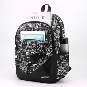 Luckyman <b>Backpack</b> <b>Large</b> Capacity 15.6 Laptop Bag For Men Women School Travel Casual Use - Product Image 5