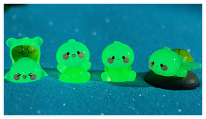 3d Big Glowing Colorful Resin Turtles Cartoon Cute Luminous Lucky Charm Terrarium Miniature Figure Very Small for Mini Blind Bag - Product Image 6