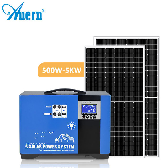 Anern Solar System 3000w Portable Solar Generator DC Emergency Home System Kit