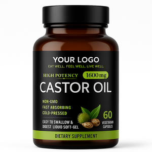 Hoogwaardige Castorolie <span class=keywords><strong>Softgel</strong></span> Capsules 1600mg 60 stuks Non-GMO Koudgeperst OEM/ODM - Product Image 5