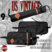 Beatello 9-Piece Professional Drum Bag Portability Protection and Efficient Storage Slub Cotton Fabric American Retro Style