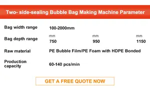 High Speed Stable Quality Air Bubble Film Bag Making Machine
