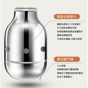 Insulated Flask With Glass Liner 1L Durable Household Hot Water Bottle For Daily Use - Product Image 3