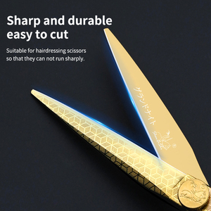 SHENQISHI <span class=keywords><strong>Ciseaux</strong></span> à Cheveux Dorés en Acier VG10 Professionnels Salon 6.0" 6.5" <span class=keywords><strong>Ciseaux</strong></span> à Effiler à Lame Texturée Premium - Product Image 3