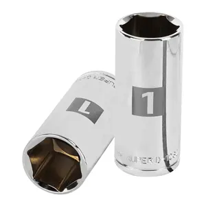 Truper 6 Unidades De Dado Largo De 1 '6 Puntas Cuadro De 1/2 '-Socket Caja Conveniente - Product Image 1