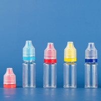 Flacon ovale en plastique PET de 10 ml avec bouchon sécurité enfant pour shampoing, lotion, masque facial et faux cils – Emballage cosmétique vide
