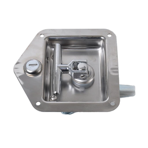 กลอนล็อคแบบพับได้ติดตั้งในกล่องเครื่องมือ พร้อมกุญแจ 2 ดอก สำหรับรถกระบะ ผลิตจากสแตนเลสเกรด 1 ANSI ชุบโครเมียมเงา แข็งแรง ปลอดภัย - Product Image 1