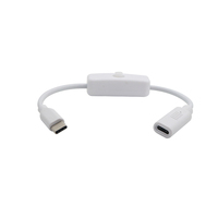Cable de Extensión de Alimentación Tipo-C Macho a Hembra Goochain con Interruptor de Encendido/Apagado, Construcción en Aleación de Cobre y Cobre
