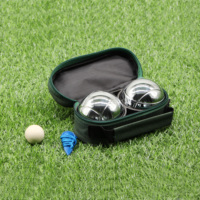 Lot de 8 boules de squash de pétanque chromées Nouveaux jeux de jardin en plein air avec sac de transport