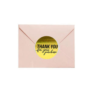 Lot d'autocollants ronds dorés « Merci pour votre achat » – Autocollants cadeaux et de papeterie 1 pouce - Product Image 5