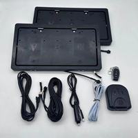 Nouveau cadre de plaque d'immatriculation électrique rabattable, support simple pour plaque de véhicule électrique, norme américaine, double plaque, accessoire automobile populaire en Amérique du Nord