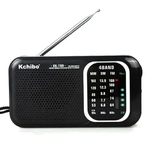 Kchibo KK-789 son tv monde bande récepteur FM MW SW TV 4 bande radio portable avec prise écouteurs