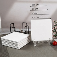 Lot de sous-verres en céramique dolomite personnalisables DIY, carrés, absorbants, écologiques, avec base en liège, vierges pour sublimation, modernes