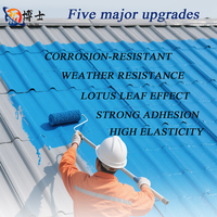 Revêtement imperméabilisant polyuréthane monocomposant liquide, peinture imperméabilisante brossable à application à froid pour toiture et béton