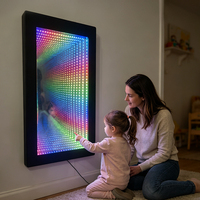 Equipo de Estimulación Visual, Espejo con Iluminación Sensorial LED y Efecto de Túnel 3D Infinito para Salas de Educación Especial
