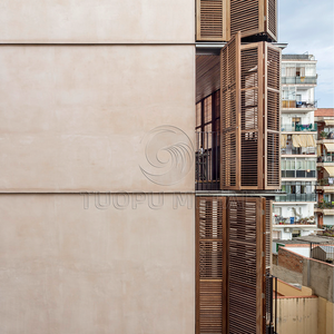 Parement <span class=keywords><strong>métallique</strong></span> écran mural extérieur persienne décorative en aluminium pour façade murale - Product Image 5