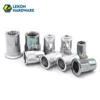 LEKON Écrous à riveter moletés en gros, acier inoxydable SS316 de qualité marine, résistants à la corrosion, M3 M4 M5 M6 M8 M10 Rivnut