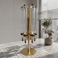Présentoir à parfum rotatif doré à 6 têtes, machine de remplissage de parfum à 6 pompes dorées