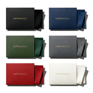 Chiffon <span class=keywords><strong>de</strong></span> polissage pour bijoux en microfibre avec logo personnalisé, étui enveloppe <span class=keywords><strong>de</strong></span> qualité supérieure, chiffon <span class=keywords><strong>de</strong></span> nettoyage en daim <span class=keywords><strong>de</strong></span> luxe pour bijoux et cadeaux - Product Image 1