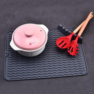 Tapete de Drenaje de Silicona Simple y Moderno, <span class=keywords><strong>Posavasos</strong></span> Cuadrado Creativo Antideslizante para Cocina, para Ollas, Tazones, Palillos y Agua - Product Image 4