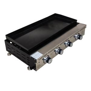 Gril commercial portable CE LFGB pour restaurant et fêtes 4 brûleurs au gaz propane Gril à <span class=keywords><strong>plancha</strong></span> au gaz français - Product Image 2