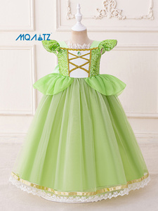 MQATZ estate abito Chiffon floreale per le ragazze delle ragazze della principessa Costume Cosplay con decorazioni di fiori vestitino per bambini - Product Image 2