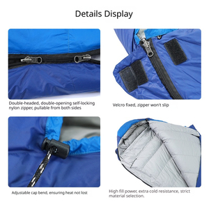 Saco de Dormir de Nailon para Acampar al Aire Libre, Estilo Momia, con <span class=keywords><strong>Plumas</strong></span> de Ganso, Resistente al Frío - Product Image 4